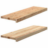 vidaXL Vensterbanken 2 st onbehandeld 70x15x2 cm massief eikenhout