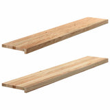 vidaXL Vensterbanken 2 st onbehandeld 70x15x2 cm massief eikenhout