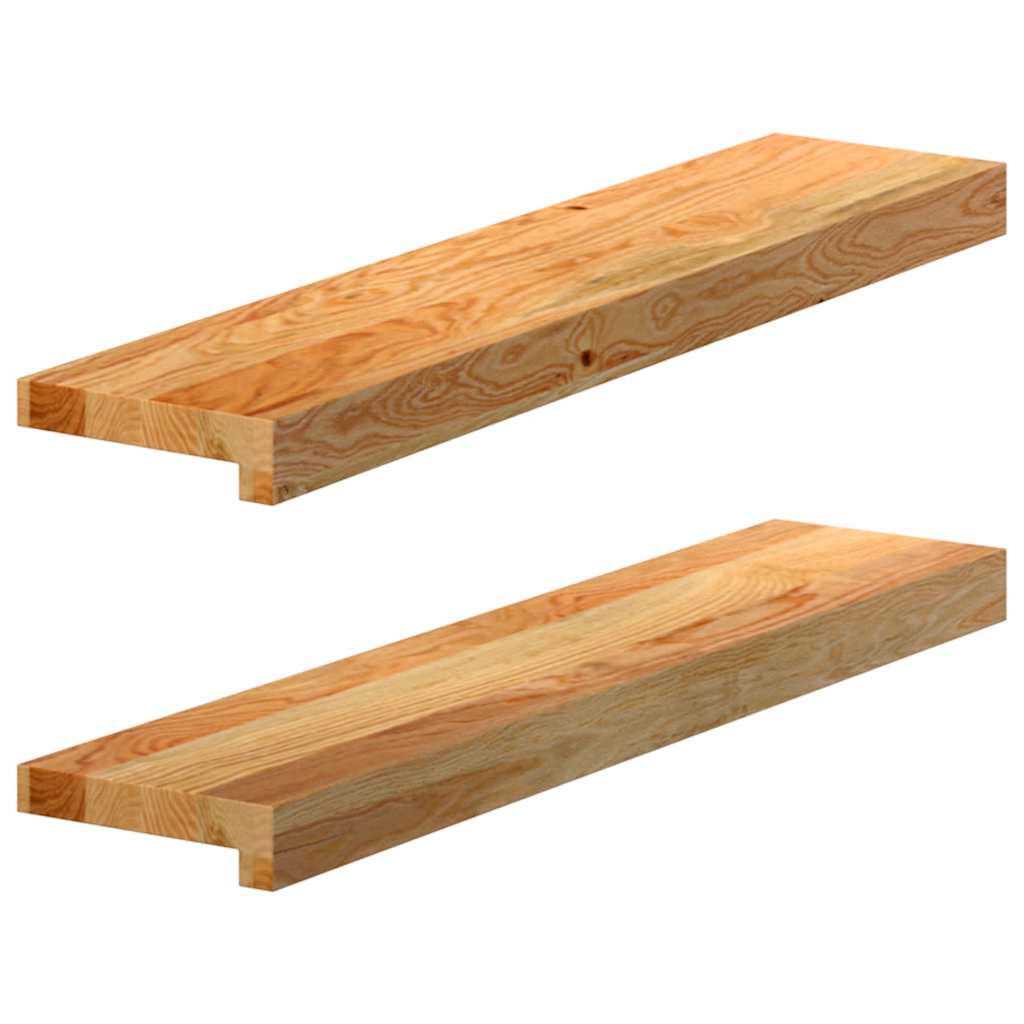 vidaXL Vensterbanken 2 st onbehandeld 70x15x2 cm massief eikenhout