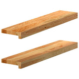 vidaXL Vensterbanken 2 st onbehandeld 70x15x2 cm massief eikenhout