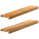 vidaXL Vensterbanken 2 st onbehandeld 70x15x2 cm massief eikenhout