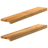 vidaXL Vensterbanken 2 st onbehandeld 70x15x2 cm massief eikenhout