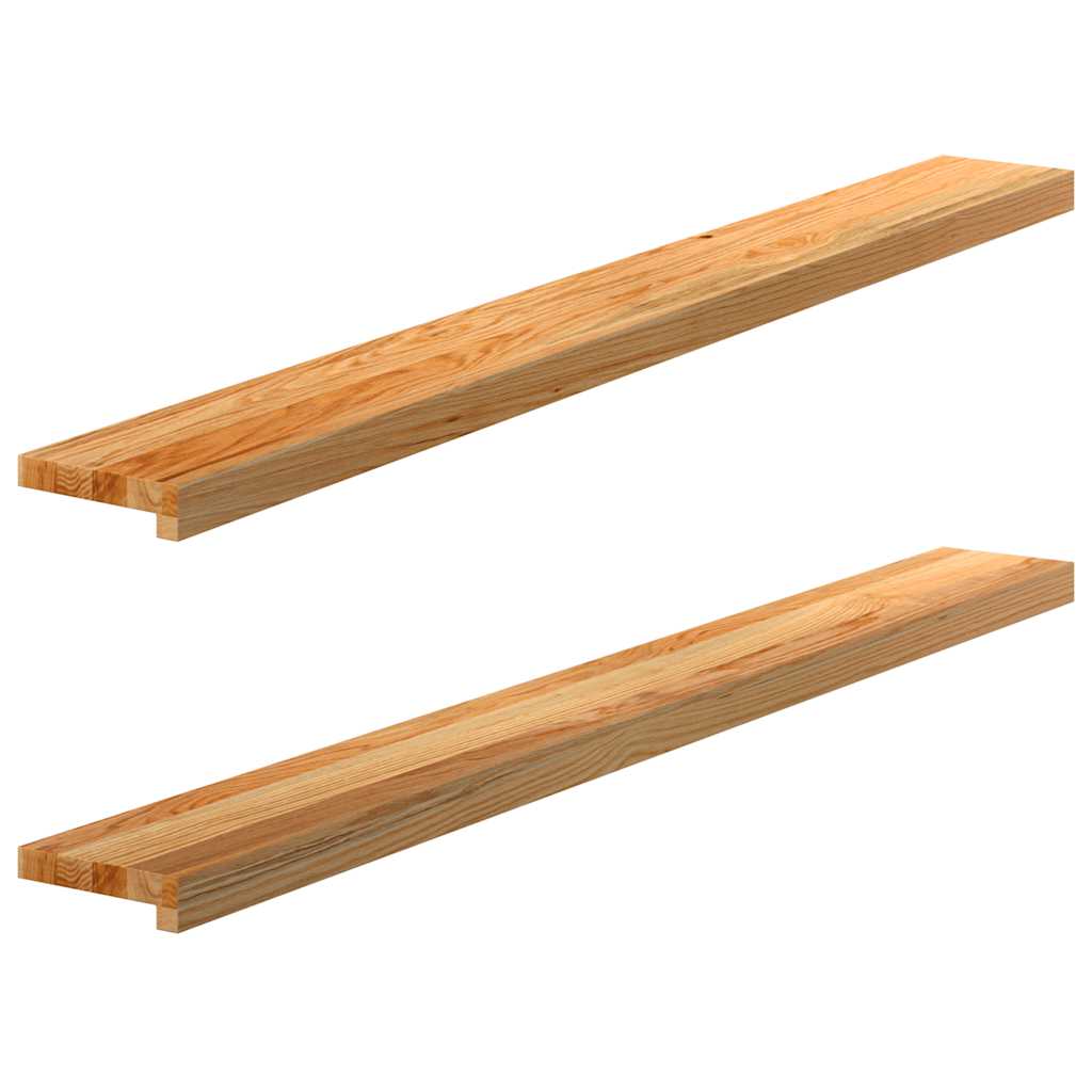 vidaXL Vensterbanken 2 st onbehandeld 70x15x2 cm massief eikenhout