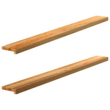 vidaXL Vensterbanken 2 st onbehandeld 70x15x2 cm massief eikenhout
