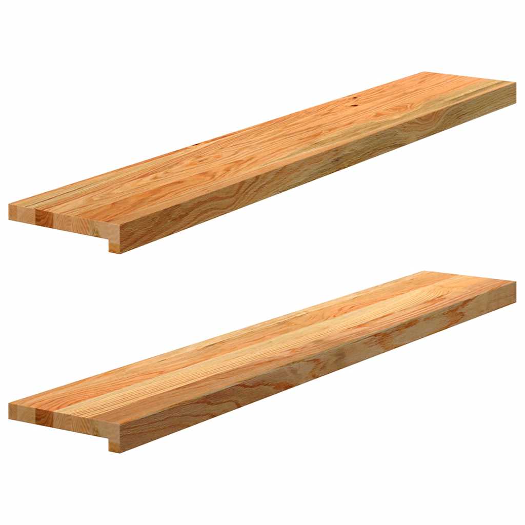 vidaXL Vensterbanken 2 st onbehandeld 70x15x2 cm massief eikenhout