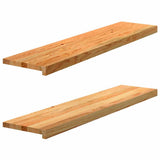 vidaXL Vensterbanken 2 st onbehandeld 70x15x2 cm massief eikenhout