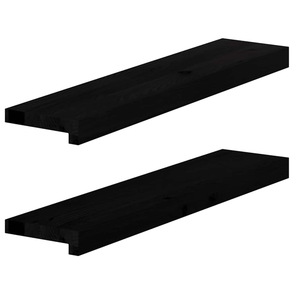 vidaXL Vensterbanken 2 st onbehandeld 70x15x2 cm massief eikenhout
