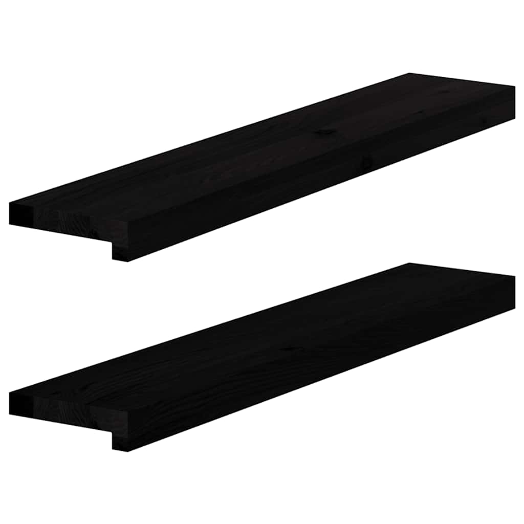 vidaXL Vensterbanken 2 st onbehandeld 70x15x2 cm massief eikenhout