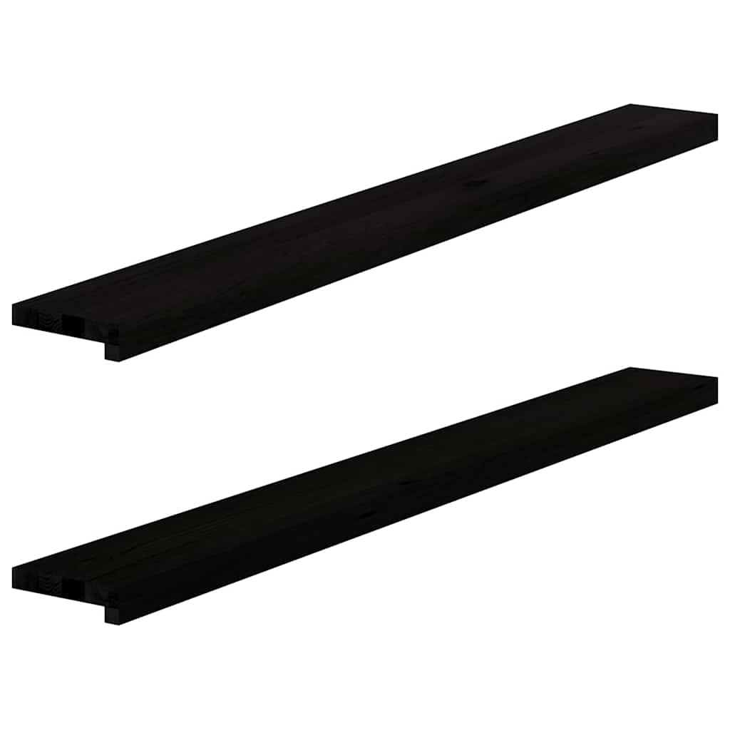 vidaXL Vensterbanken 2 st onbehandeld 70x15x2 cm massief eikenhout