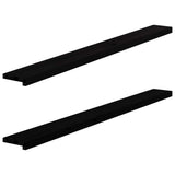 vidaXL Vensterbanken 2 st onbehandeld 70x15x2 cm massief eikenhout