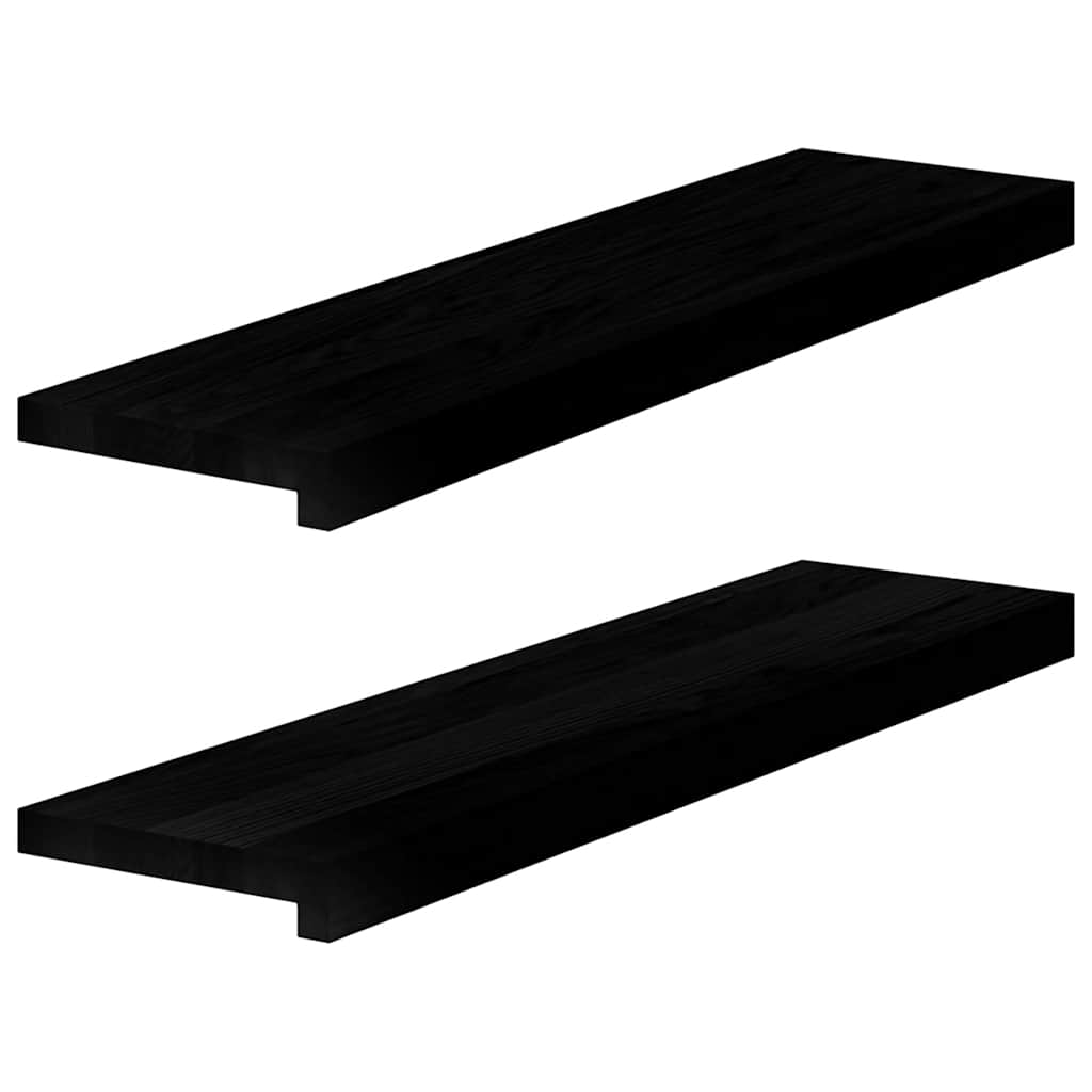 vidaXL Vensterbanken 2 st onbehandeld 70x15x2 cm massief eikenhout