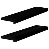 vidaXL Vensterbanken 2 st onbehandeld 70x15x2 cm massief eikenhout