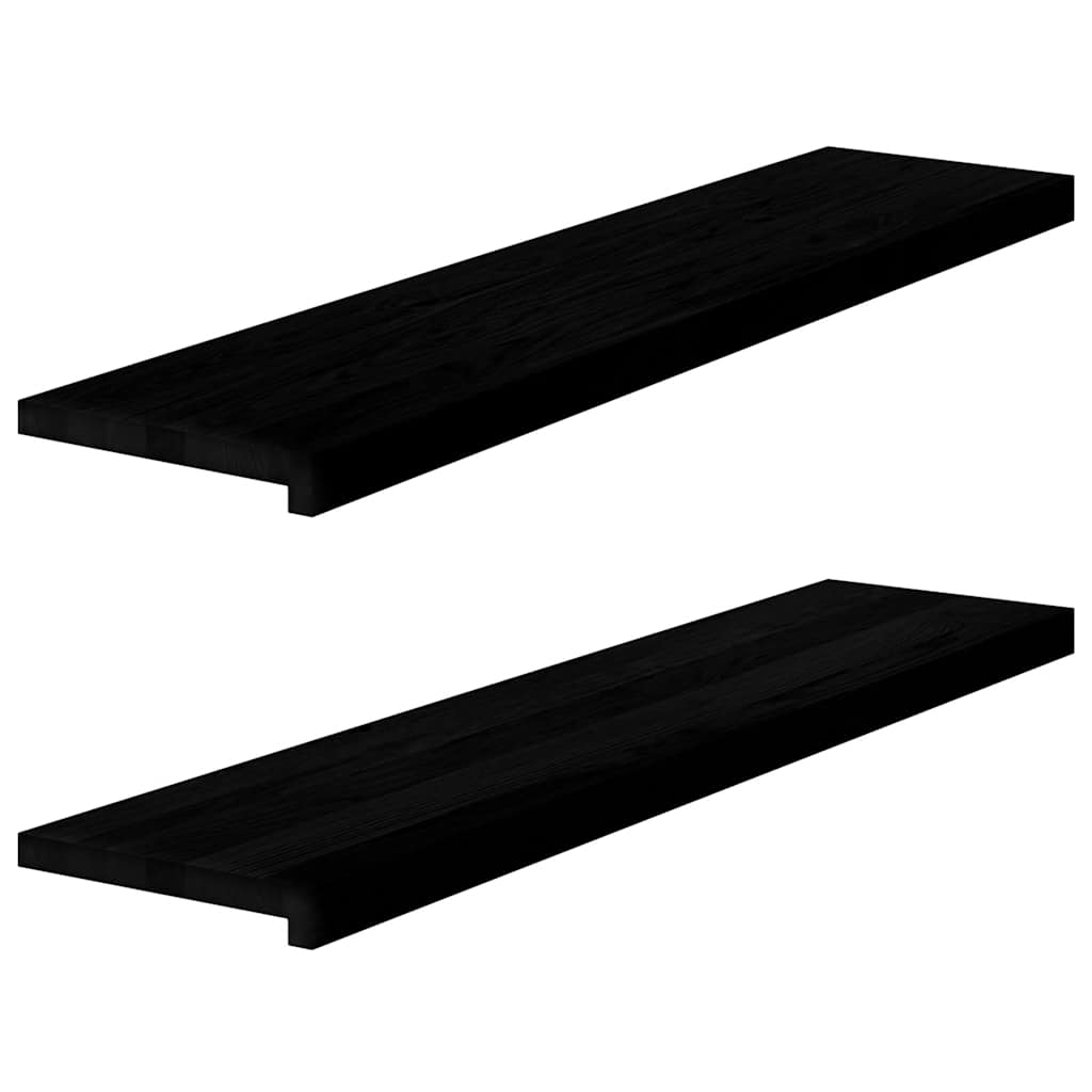 vidaXL Vensterbanken 2 st onbehandeld 70x15x2 cm massief eikenhout