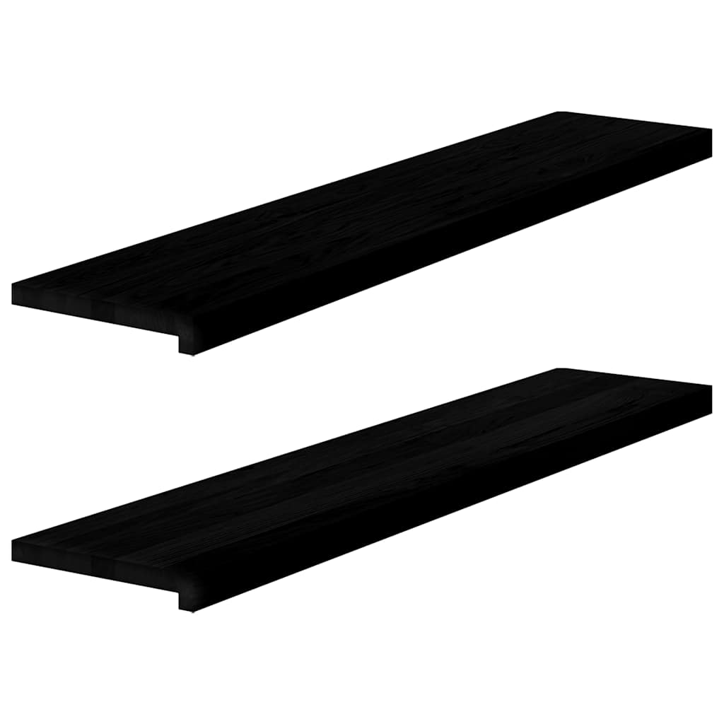 vidaXL Vensterbanken 2 st onbehandeld 70x15x2 cm massief eikenhout
