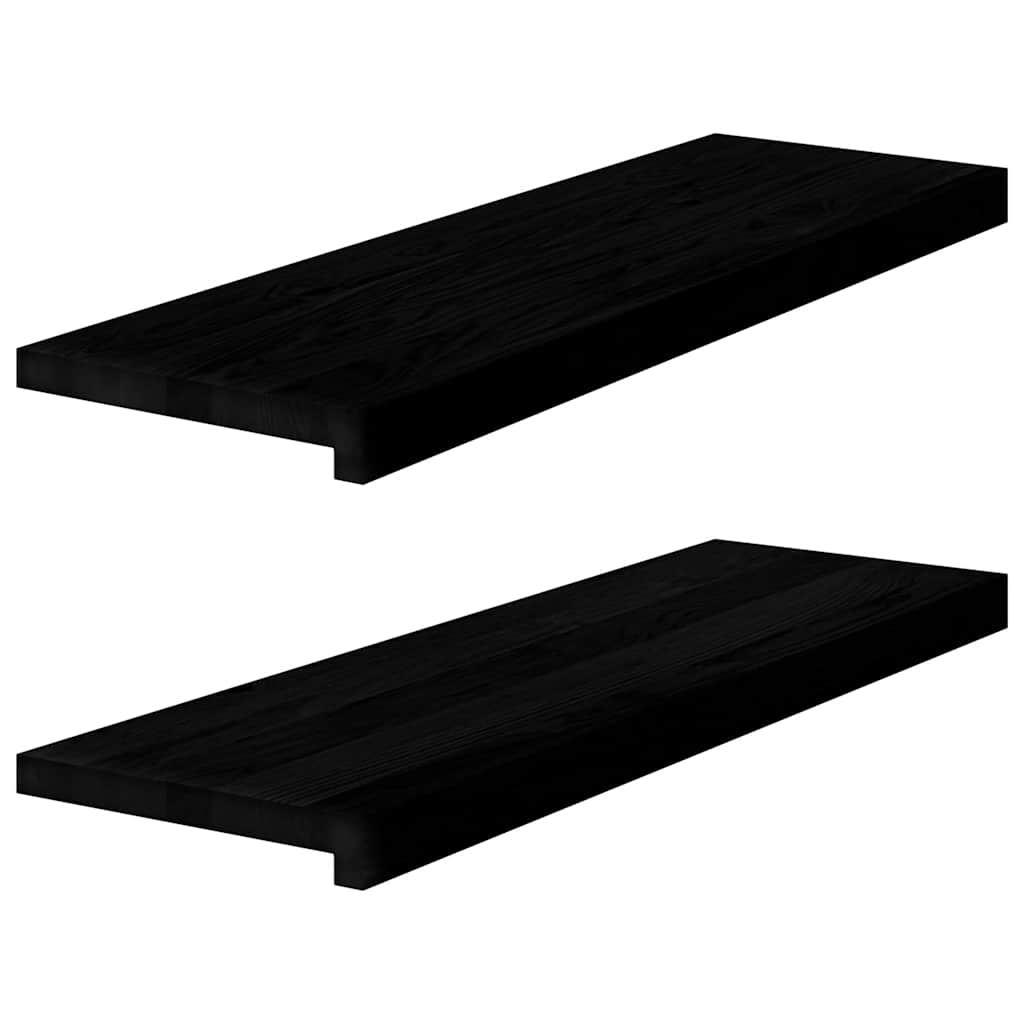 vidaXL Vensterbanken 2 st onbehandeld 70x15x2 cm massief eikenhout