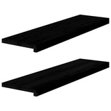 vidaXL Vensterbanken 2 st onbehandeld 70x15x2 cm massief eikenhout