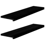 vidaXL Vensterbanken 2 st onbehandeld 70x15x2 cm massief eikenhout