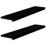 vidaXL Vensterbanken 2 st onbehandeld 70x15x2 cm massief eikenhout