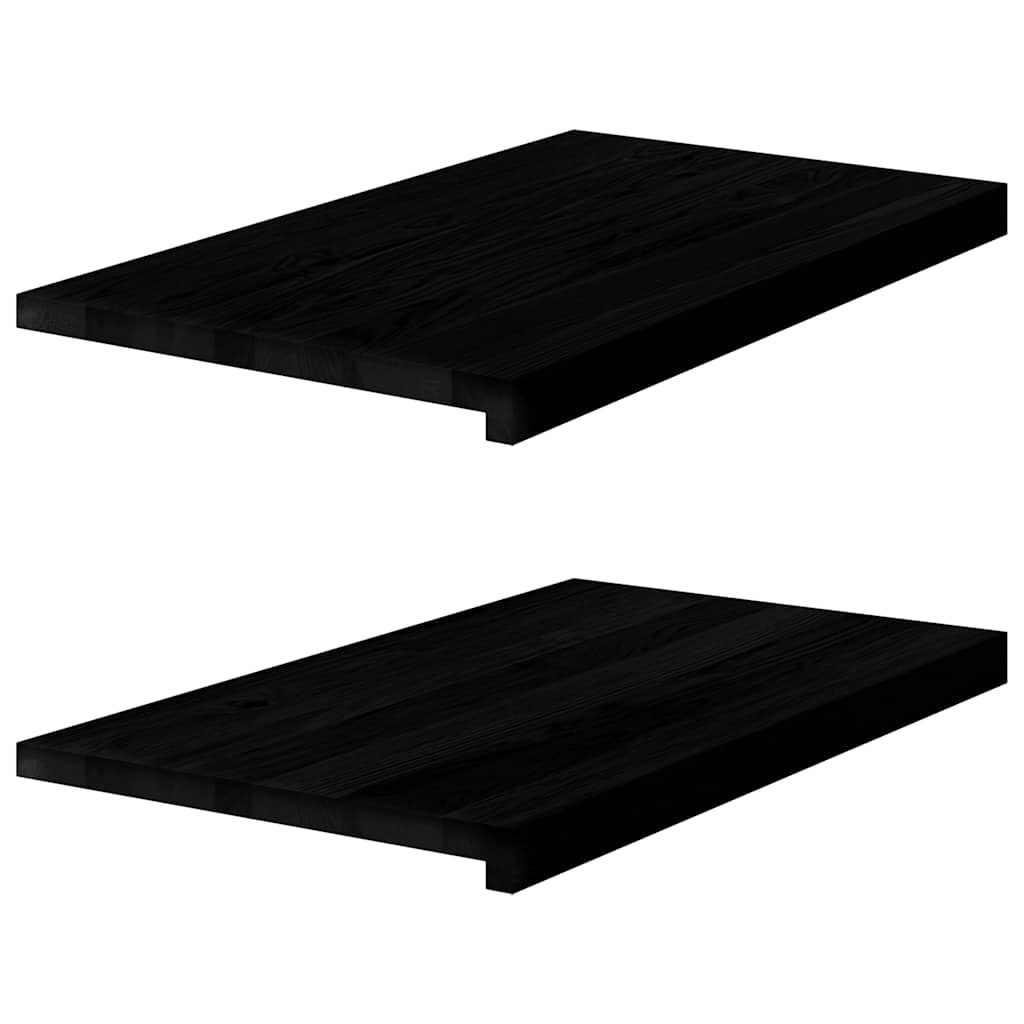 vidaXL Vensterbanken 2 st onbehandeld 70x15x2 cm massief eikenhout