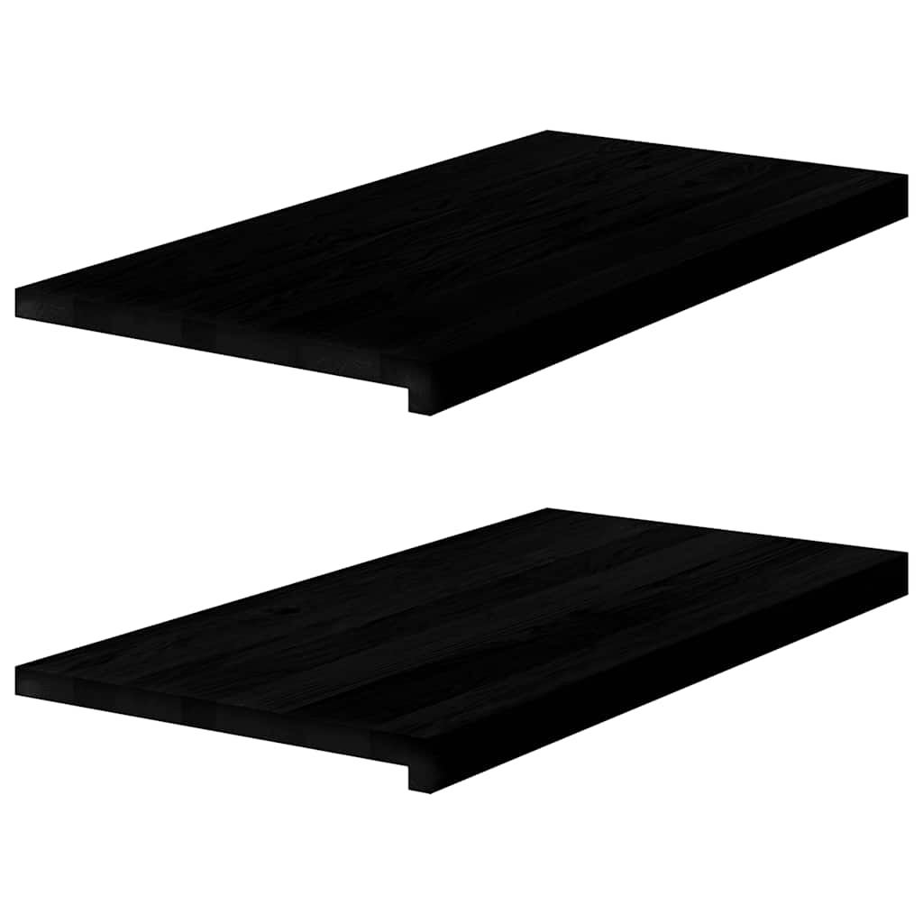vidaXL Vensterbanken 2 st onbehandeld 70x15x2 cm massief eikenhout