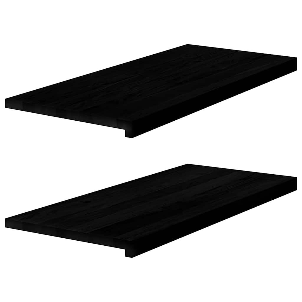 vidaXL Vensterbanken 2 st onbehandeld 70x15x2 cm massief eikenhout