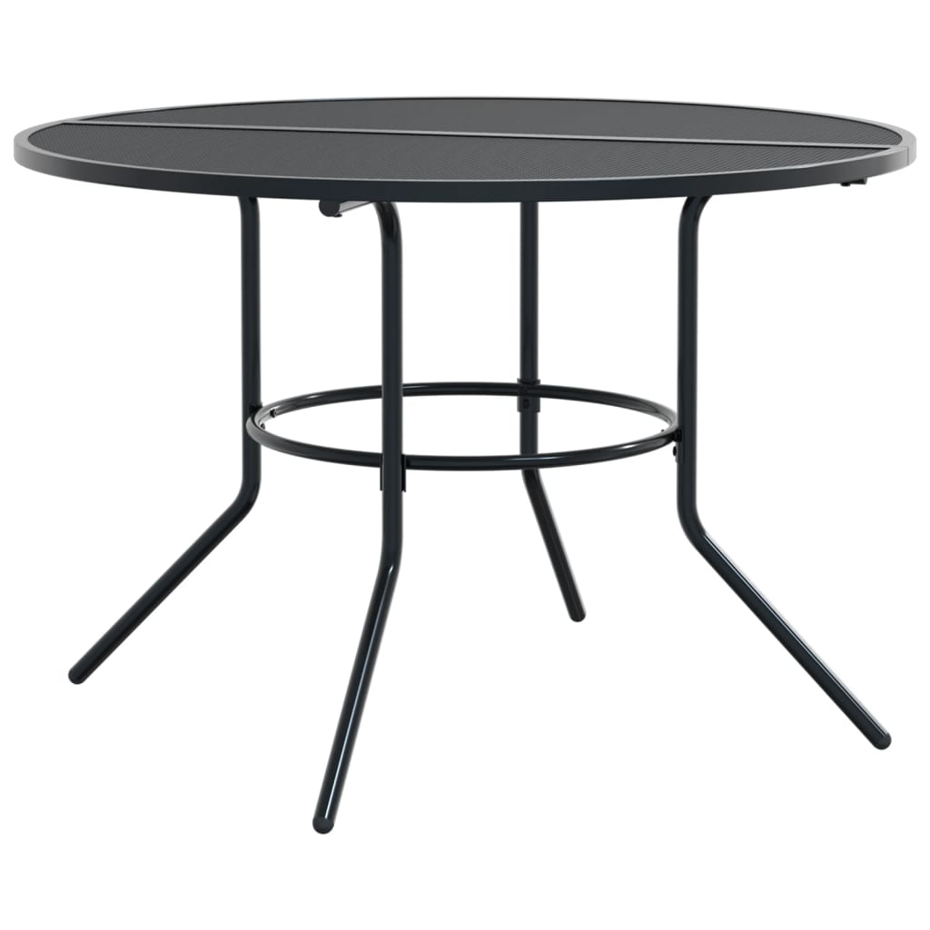 vidaXL Garden Table Round Ø80x72.5 cm Powder-Coated Steel Anthracite