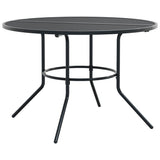 vidaXL Garden Table Round Ø80x72.5 cm Powder-Coated Steel Anthracite