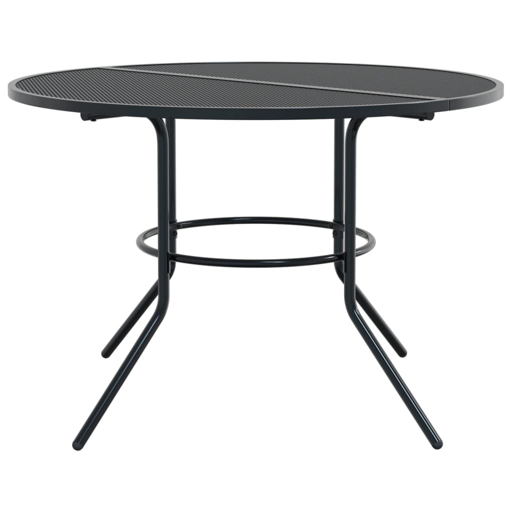 vidaXL Garden Table Round Ø80x72.5 cm Powder-Coated Steel Anthracite