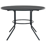 vidaXL Garden Table Round Ø80x72.5 cm Powder-Coated Steel Anthracite