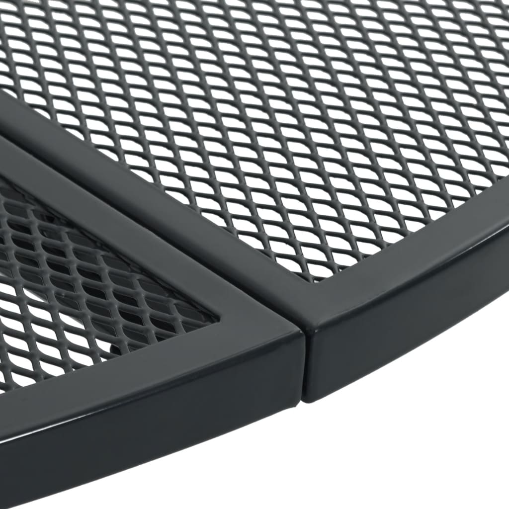 vidaXL Garden Table Round Ø80x72.5 cm Powder-Coated Steel Anthracite