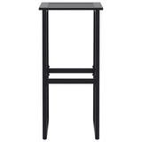 vidaXL Barkrukken 2 st 38x38x80 cm gepoedercoat staal zwart