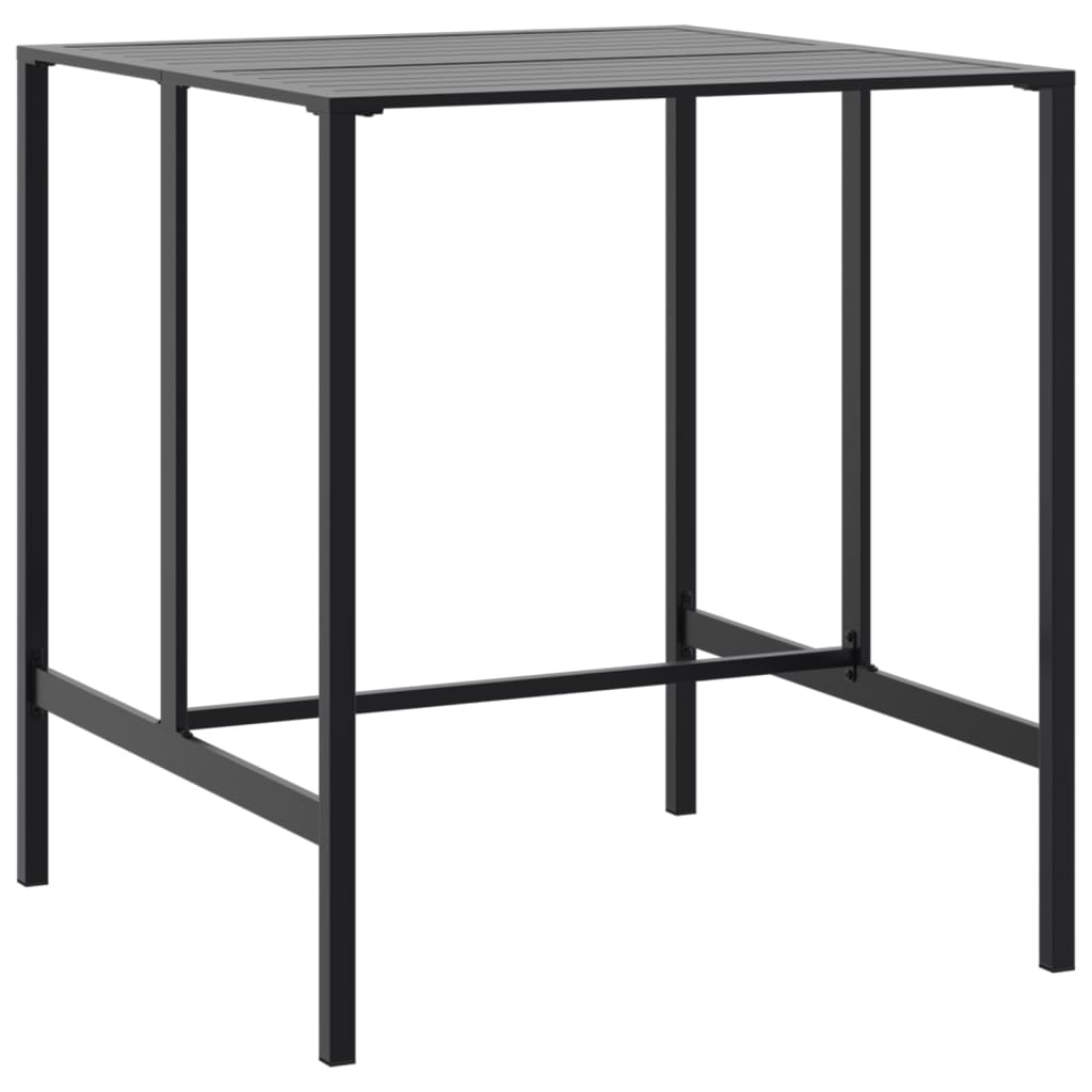 vidaXL Bartafel 200x100x110 cm gepoedercoat staal zwart