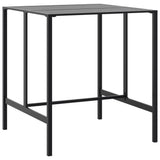 vidaXL Bartafel 200x100x110 cm gepoedercoat staal zwart