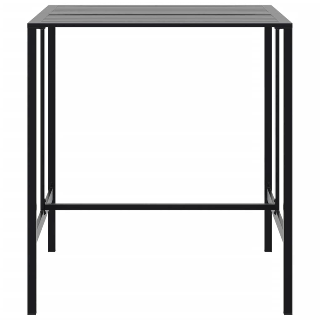 vidaXL Bartafel 200x100x110 cm gepoedercoat staal zwart