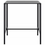 vidaXL Bartafel 200x100x110 cm gepoedercoat staal zwart