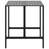 vidaXL Bartafel 200x100x110 cm gepoedercoat staal zwart