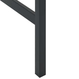 vidaXL Bartafel 200x100x110 cm gepoedercoat staal zwart