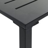 vidaXL Bartafel 200x100x110 cm gepoedercoat staal zwart