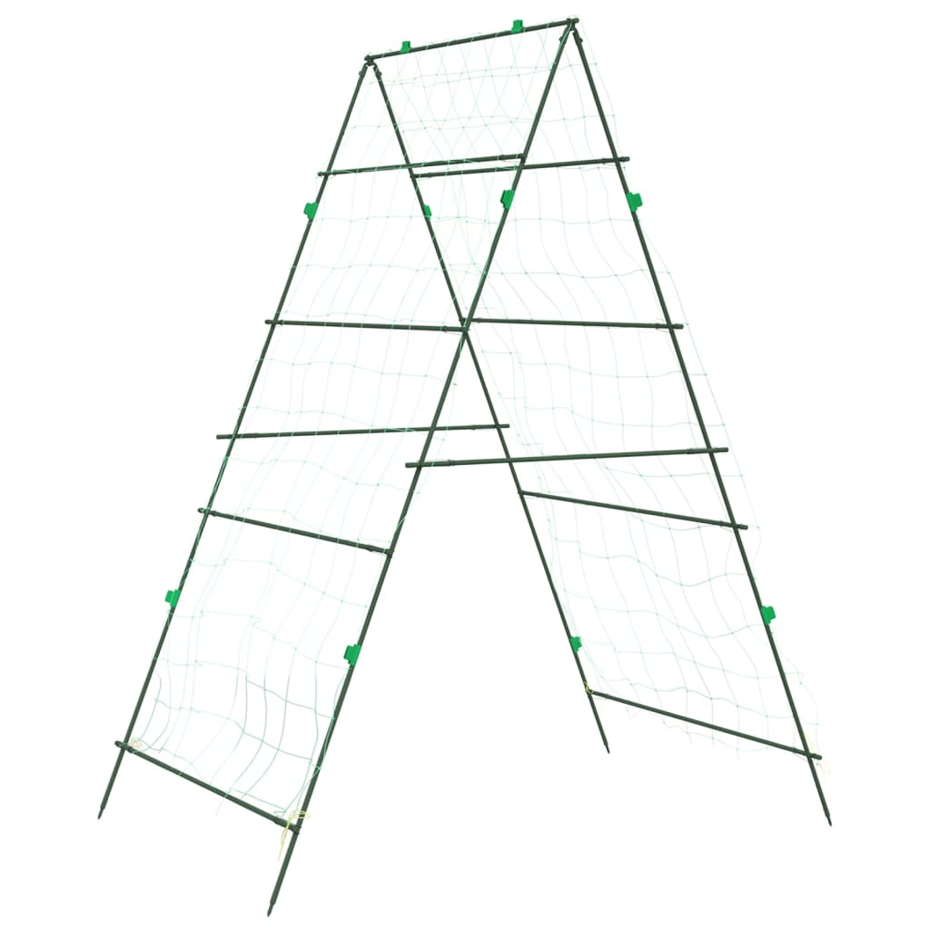 vidaXL Plantenklimrekken 2 st A-frame staal