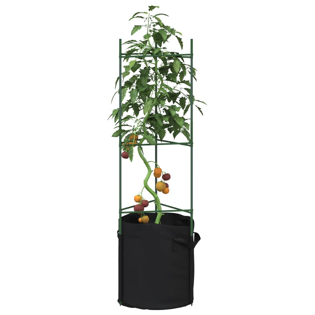 vidaXL Tomatenkooien 4 st 116 cm staal en polypropeen