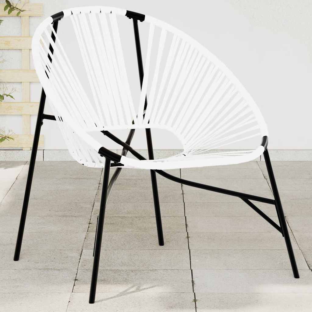 vidaXL Tuinei stoel poly rattan zwart