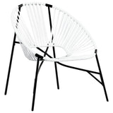 vidaXL Tuinei stoel poly rattan zwart