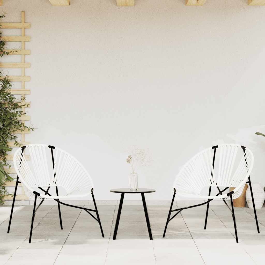 vidaXL Tuinei stoel poly rattan zwart
