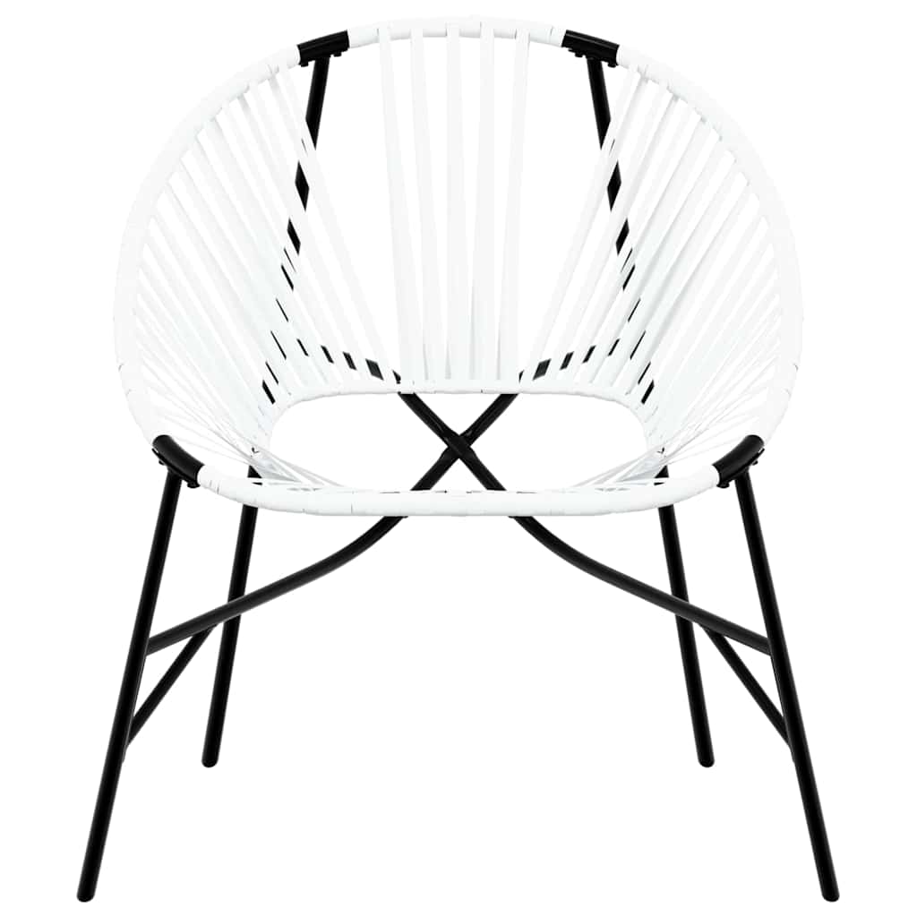 vidaXL Tuinei stoel poly rattan zwart