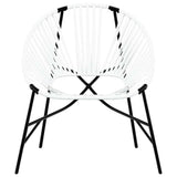 vidaXL Tuinei stoel poly rattan zwart