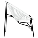 vidaXL Tuinei stoel poly rattan zwart