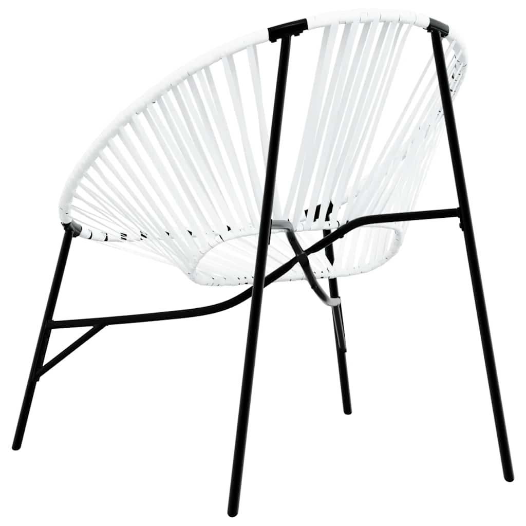 vidaXL Tuinei stoel poly rattan zwart