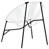 vidaXL Tuinei stoel poly rattan zwart