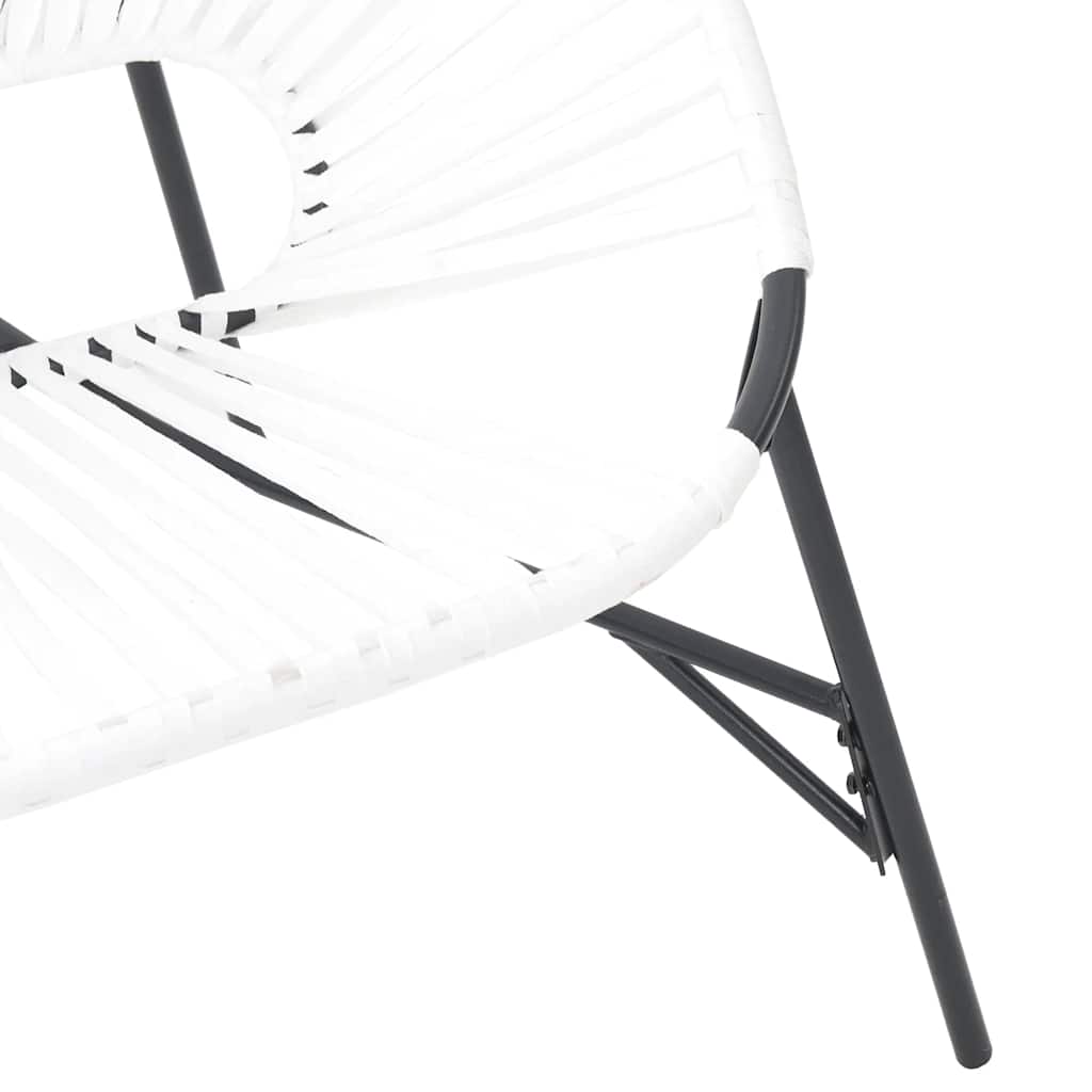 vidaXL Tuinei stoel poly rattan zwart