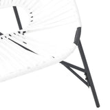 vidaXL Tuinei stoel poly rattan zwart